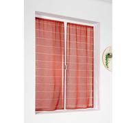 LINDER - Vitrages à la Paire cordelette Polyester Terracotta 55 x 120 cm