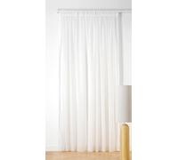 LINDER - Voilage Aspect Givrée - Finition Galon Fronceur - Coloris Écru - Grande Largeur 295x260cm - 100% Polyester - Collection Freeze