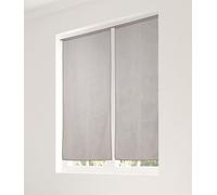 LINDER Voilage Paire de Vitrage - Passe Tringle - Gris - 60x140cm - 100% Polyester - Certifié Oeko -TEX - Tissé et Teint en France - Collection Etamine Givrée