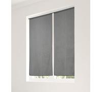 LINDER Voilage Vitrage - Passe Tringle - Gris Anthracite - 60x140cm - 100% Polyester - Certifié Oeko -TEX - Tissé et Teint en France - Collection Etamine Givrée