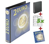 LINDNER Das Original Album pour 2 pièces de Monnaie avec 5 Feuilles pour Un Total de 100 pièces, Extensible grâce à des Feuilles supplémentaires