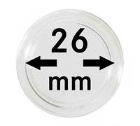 LINDNER Das Original Capsules Monnaies Ø intérieur 26 mm, Paquet de 10, par ex. pour Monnaies 2 Euro