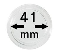 LINDNER Das Original Capsules Monnaies Ø intérieur 41 mm, Øextérieur 47 mm, Hauteur intérieure 5,5 mm, Paquet de 10, par ex. pour 2 Oz Piedfort Koala/Niue Tortue (Argent)