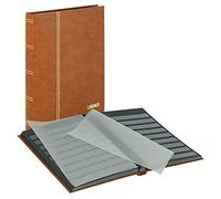 LINDNER Das Original Classeur Standard pour Timbres avec 32 Pages Noires, 230 x 305 x 25 mm, Brun Clair