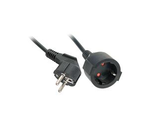 Lindy 30245 Multiprise Secteur 2 Prises C13, 5m, H05-VVF, Intérieur, Noir, Protection Fusible, Obturateur de Sécurité, 1 Pièce