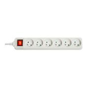Lindy Multiprise LINDY 73126 – 6 prises françaises, interrupteur, 1,4 m, 230 V 3680 W, blanc