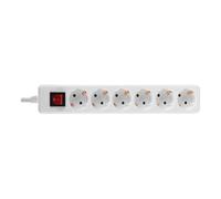 LINDY - Coupe-circuit - CA 250 V - 3500 Watt - connecteurs de sortie : 6 - 1.4 m cordon - blanc