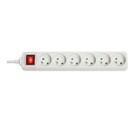 Lindy Multiprise 6 prises FR avec interrupteur, blanc