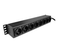 LINDY - unité de distribution d'alimentation - prises schuko, horizontales, avec interrupteurs - 3500 Watt