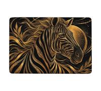 Line Art Zebra Shine Tapis De Chambre 150 X 100 Cm, Doux Pour Coin Lecture | Tapis 150 x 100 cm pour l'automne, avec impression par transfert thermique; près du lit ou du canapé