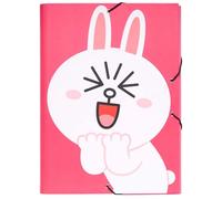 Line Friends BT21 Chemise à Rabats A4 Lapin Cony Blanc / Rose