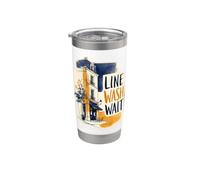 LINE WASH WAIT Lavis Croquis Urbain Gobelet isotherme en acier inoxydable double paroi