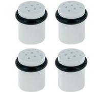 LINEA BERTOMANI Lot de 4 butées de porte à visser CHRISLIGNE Bu271lx4/51e aluminium blanc Diam.2.8 x H.4 cm G