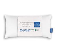 LINEA by Böhmerwald - Cosy - Oreiller Équilibré, 40 x 80 cm, 70% Plumes de Classe 1, 30% Duvet Douillet Neuf, Convient aux Personnes Allergiques, Lavable à 60 °C, Fabriqué en Allemagne