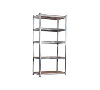Linea Garden Friend Étagère 5 étagères métal et MDF Dimensions : H 180 L 120 P 40 cm Portée : 175 kg par étagère, Montage encastré, Gris, S1851021