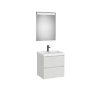 Linea pack (meuble+lavabo+miroir eidos) 2 tiroirs 60 cm gris pierre mat - ROCA A852494514