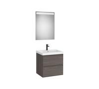 Linea pack (meuble+lavabo+miroir eidos) 2 tiroirs 60 cm noyer foncé - ROCA A852494597