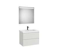 Linea pack (meuble+lavabo+miroir eidos) 2 tiroirs 80 cm gris pierre mat - ROCA A852495514