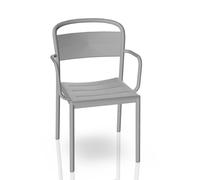 Linear Steel Armchair Outdoor Fauteuil à accoudoir Gris Muuto OFFRE SPECIALE - 5713294764279