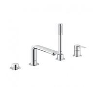 Robinet de baignoire Grohe Linear 19577001 chromé, robinet de baignoire 4 trous, bec 220 mm