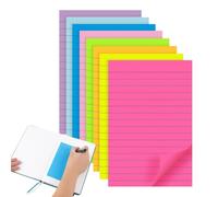 Lined Sticky Notes - 8 Pieces School Memo Pads 10x15cm | 10x15cm Sticky Notes Self Adhesive 10x15cm Large Sturdy Clear Ruled Lines Strong Self Adhesive Easy Repositioning Smooth Writ