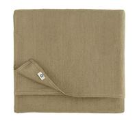 Linen & Cotton Nappe de Table en Tissu Drap de Table à Manger Décoration de Table en Bois Hygge - 100% Lin, Beige (140 x 220 cm) Rectangulaire pour Maison Cuisine Anniversaire Mariage Fête Noël Dîner