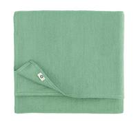 Linen & Cotton Nappe de Table en Tissu Drap de Table à Manger Hygge -100% Lin, Vert Menthe (80 x 80 cm) Petite Décoration de Table en Bois Basse pour Maison Cuisine Anniversaire Mariage Fête Noël