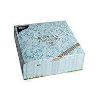 Linen-Feel Lot de 50 serviettes jetables en tissu Motif damassé Style Royal 40,6 x 40,6 cm 1/4 12 couleurs