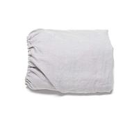 LinenMe Drap Housse en Lin lavé 160 x 220 x 20 cm - 100% Lin prélavé Doux - Drap-Housse avec Coins élastiques - Linge de lit d'été - Thermorégulateur, hypoallergénique - Gris Froid