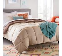 Linenspa Couette 4 saisons en microfibre - Ultra doux, Couette 220x240 cm, 2 personnes, Couverture Beige / Moka