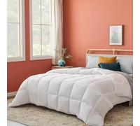 Linenspa Couette en Duvet Alternatif et Insert, Toutes Saisons, piqûres carrés, literie pour Enfants, Adolescents et Adultes, Blanc, lit King Size