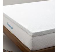 Linenspa Surmatelas 120 x 200 cm Memoire de Forme | 5cm Epaisseur| Avec gel rafraîchissant et housse lavable à fermeture éclair | Oeko-Tex | 1 personne, Blanc