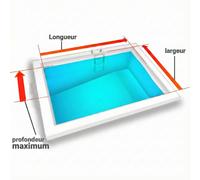 Liner 75/100 Rectangulaire avec liner 2 bleu foncé frise mosaïque