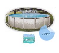 Liner 75/100ème piscine hors-sol Albatica ronde 4.57 x 1.32 m Bleu ciel