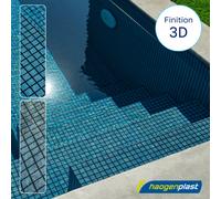 Liner Armé 3D MATRIX Haogenplast - Silver noir - 1,65 x 25 m