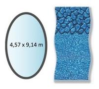 Swimline Liner boulder forme ovale 4,57x9,14m pour piscine hors sol - li1530sbo