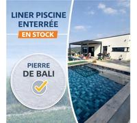 Liner en stock 85/100ème vernis pierre de bali : 6.00 × 3.00 × 1.50 m