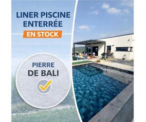 Liner en stock 85/100ème vernis pierre de bali : 8.00 × 4.00 × 1.50 m