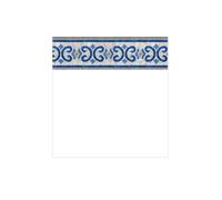 Liner piscine 75/100 blanc frise oxford pour piscine forme 8
