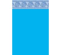 Liner Piscine 75/100 Bleu foncé frise carthage 5.50 x 3.70m H1.20m