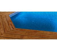 Liner piscine 75/100 bleu foncé frise mosaïque pour piscine forme 8