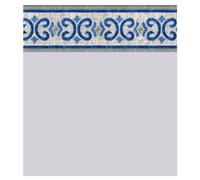 Liner Piscine 75/100 Gris frise Oxford ovale 7.30 x 3.70m H 1.32m