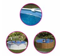 Liner piscine acier Gre ronde pour fixation overlap - 3,00 x h0,90m - Bleu uni - Overlap