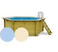 Liner piscine bois Octo allongée Aqualux 5.50 x 3.50 x 1.28 m