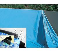 Liner piscine hors-sol Toi SWIMPOOL ronde Ø 450 x 90cm 40µ coloris uni bleu