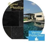 Liner piscine verni 85/100ème imprimé : Pierre de bali
