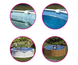 Liner pour piscine acier Gre ronde fixation avec profil d'accrochage - 3,50 x h1,32m - Mosaique - Jonc d'accrochage