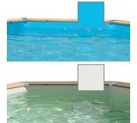 Liner pour piscine bois Ubbink octogonale allongée - Beige - Octogonale allongée 8,20 x 4,00 x h1,30m