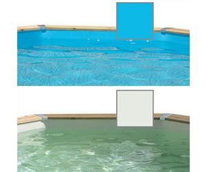 Liner pour piscine bois Ubbink octogonale allongée - Bleu - Octogonale allongée 6,10 x 4,00 x h1,30m