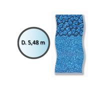 Liner pour piscine hors-sol ronde - Boulder - Finition Overlap - Hauteur bassin 122-132cm